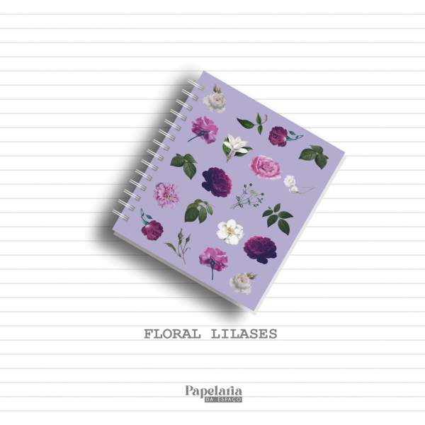 Cadernos - Floral Lilases