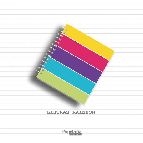 Cadernos - Listras Rainbow