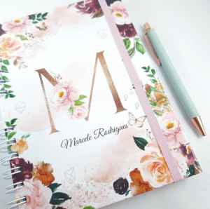 Caderno Personalizado Capa Dura personalizável 15 x 21cm Capa Colorida Laminação Prolam Fosco ou Bopp Brilho Encadernação Wire-o lateral 