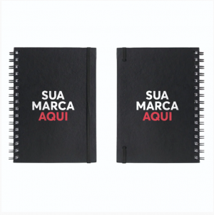 Planner Capa Dura Rígida - 2mm Impressa Personalizada 20,5x20,5 cm Miolo - 1x0 - Impressão Preto Laminação Fosca Wire-o Planner Permanente