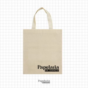 Sacola Ecobag Algodão Cru 45x30cm   Serigrafia com Logotipo da Papelaria (não personalizável) 